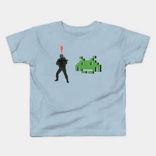 Metal Gear Solid Enemy Soldier Alert Space Invaders Kids T-Shirt